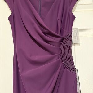 Alex Evenings Asymmetrical Purple Dress